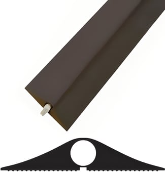 Picture of Vulcascot Superior Office Floor Cable Protector - 13 mm Diameter Channel - Black - Price per meter - [VS-TYPE-C]