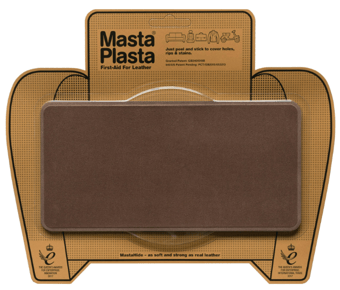 Picture of MastaPlasta Suede Repair Patch Large Plain Mid-Brown 20cm x 10cm - [MPL-BROWNSUEDE200X100]