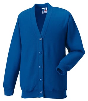 picture of Russell Schoolgear Children's Sweatshirt Cardigan - Bright Royal Blue - BT-273B-BRO