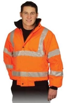Picture of Orange Hi-Vis Bomber - End of Line - Confirms to EN 471 Class 3 - Only Printable with Premium EasyPrint - SP-BOMBER-O - (SP) - (DISC-R)