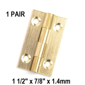 picture of SC Medium Duty Solid Drawn Butt Hinges (1 Pair) - 1 1/2" x 7/8" x 1.4mm - [CI-CH109L]