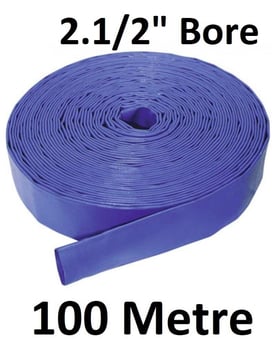 picture of 100 Metre 2 1/2" Bore - High Pressure Layflat Hose - 38kg - [HP-HPLFL212/100]