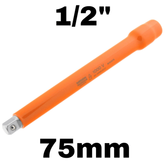 picture of Boddingtons Electrical Insulated 1/2" Square Drive Extension Bar - 75mm - [BD-133307]