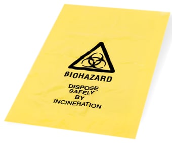 picture of Heavy Duty Large Self-Seal Clinical Waste Bags - 355mm x 420mm - Pack of 100 - [CM-4401005]