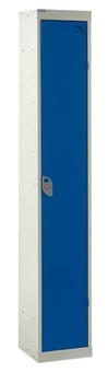 picture of QMP Standard Locker - 1 Compartment - Dark Blue Doors - 1800H x 300W x 300D mm - [QM-LS1830301BXX]