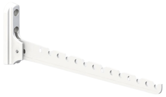 picture of Alfer Aluminium Clothes Hook 330M White Powder Coated - [PV-01990]