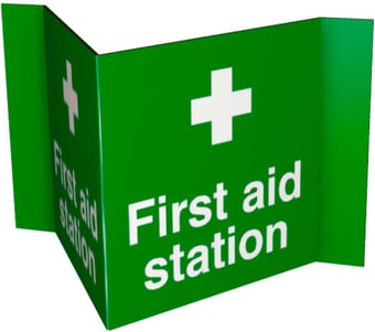 picture of First Aid Station Sign - 200 x 200Hmm - 3mm Foamex - [AS-PRO8-FOAM]