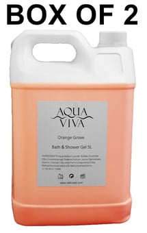 picture of Aqua Viva Orange Grove 5L Refill Bath & Shower Gel - Box of 2 - [MCS-AVBS5LTUR]