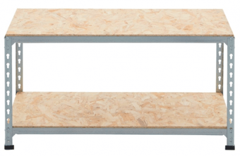 picture of BiGDUG Zinc & OSB Display Shelving - 2 Level Bay - 455h x 915w x 455d mm - [BDU-OZ494] - (LP)