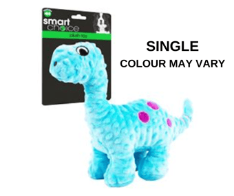 picture of Smart Choice Squeaky Plush Dinosaur Dog Toy Assorted Colours - [PD-SC1042]