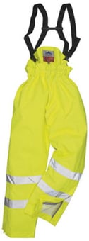 picture of Portwest S780 - Bizflame Rain UnLined Yellow Hi Vis Antistatic FR Trousers - PW-S780YER