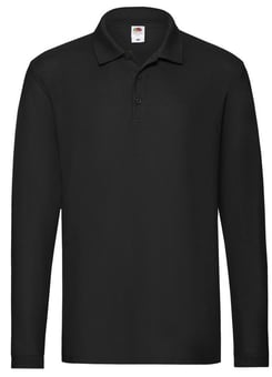 Picture of Fruit of the Loom Men's Premium Long Sleeve Polo - Black - BT-63310-BLK
