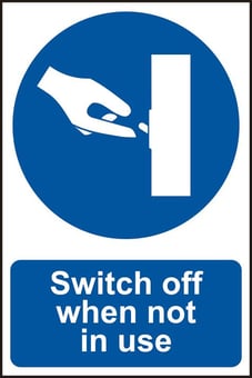 picture of Spectrum Switch off when not in use – PVC 200 x 300mm - SCXO-CI-0350