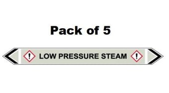 picture of Flow Marker - Low Pressure Steam - Grey - Pack of 5 - [CI-13431]