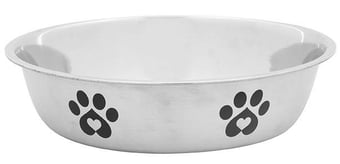 Picture of Smart Choice Polished Stainless Steel Paw Print Dog Bowl 1400ml - [PD-SC1367]