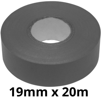 picture of Grey PVC Insulating Tape - 19mm x 20 meters - Sold Per Roll - [EM-GREY]