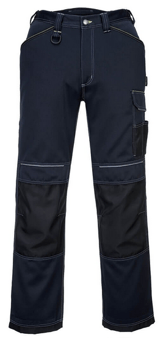 Picture of Portwest - PW3 Work Trousers Navy Blue/Black - PW-T601NBR