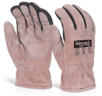 picture of Glovezilla Thermal Leather Brown Gloves - [BE-GZ50BR]