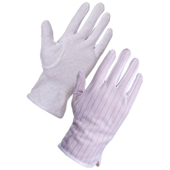 Picture of Supertouch Mens Nylon Antistatic PVC Dot Gloves - Pair - [ST-23604] - (HP) - (DISC-R)