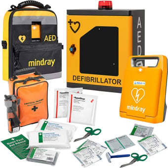 picture of Mindray C1A AED Bundle with HypaStop Bleed Control Kit & HypaGuard Indoor Cabinet - [SA-K3053] - (LP)
