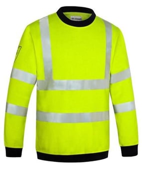 Picture of Phoenix Flame Retardant Anti-Static Arc Yellow Hi-Vis Sweatshirt - FU-SS052