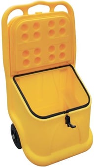 picture of YELLOW UniKart Multi Application Mobile Bin with Rubber Seal & Plastic Toggle - 75L Capacity - [JO-WJ75P-COYE] - (HP)