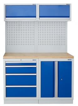 picture of BiGDUG 1361mm Wide Storage System - 4 Drawer Cabinet - 2 Door Cupboard - Multiplex - [BDU-TGCS31GBM] - (LP)