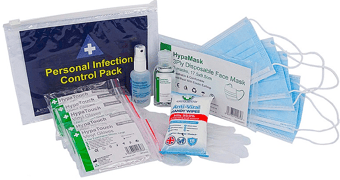 picture of Personal Infection Portable Control Pack - Essential Sanitary Kit in Vinyl Wallet - [SA-K175] - (DISC-X)