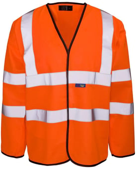 picture of Orange 2 Band & Brace Hi-Visibility Jerkin - High Quality Reflective Tape - ST-37481