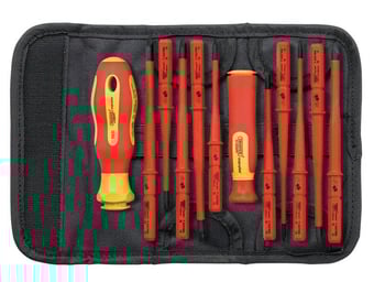 Picture of Draper - Ergo Plus Extra Slim Interchangeable VDE Screwdriver Set - 12 Piece - [DO-70867]