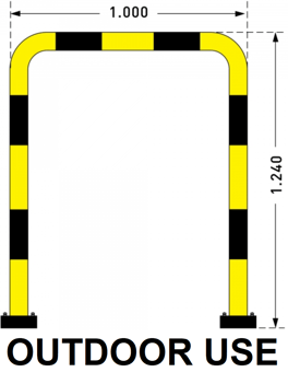 picture of BLACK BULL FLEX Protection Guard - Outdoor Use - (H)1240 x (W)1000mm - Yellow/Black - [MV-196.29.532]