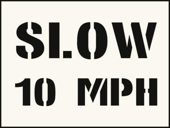 picture of Slow 10 mph Stencil (190 x 300mm)  - SCXO-CI-9535