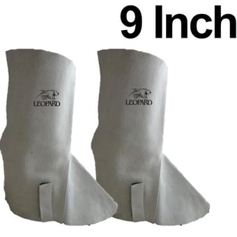 picture of Leopard Chrome Leather Gaiters - 9 Inch - [MH-CG1060009]
