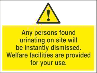 Picture of Urinating Warning Sign - 600 x 450Hmm - Rigid Plastic [AS-WA136-RP]