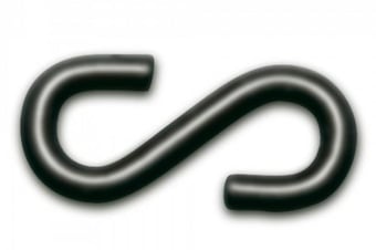 Picture of Chain 'S' Hook Galvanised Steel + Plastic Coated - Black - Pack of 10 - [MV-216.10.012]