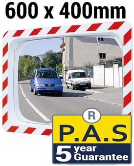 picture of TRAFFIC MIRROR - P.A.S - 600 x 400mm - To View 2 Directions - 5 Year Guarantee - [VL-956] - (LP)