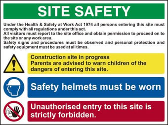 Picture of Spectrum Site Safety Composite - Foamex 800 x 600mm - SCXO-CI-12460