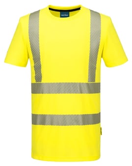 picture of Portwest KX301 - KX3 Hi-Vis Sports T-shirt S/S - Yellow - PW-KX301YER