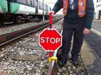 Picture of STIKLITE Lightweight Possession Limit Board with LED & Integral Rail top Clamp - Uses 2 x C Batteries - [MCE-PLB205STK]