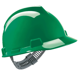 picture of MSA V-Gard Green Hard Hat Cap Style - Unvented - Staz-On Suspension - [MS-GV141-0000000-000]