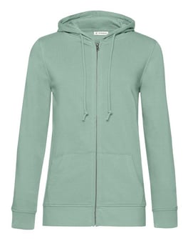 Picture of B&C Women's Organic Zipped Hood - Sage Green - BT-WW36B-SAG