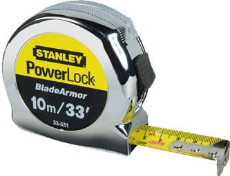 picture of Stanley Tools - PowerLock® BladeArmor™ Pocket Tape 10m/33ft (Width 25mm) - [TB-STA033531]