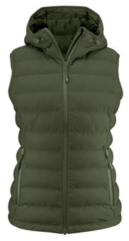 picture of James Harvest Ladies Woodlake Heights Padded Vest - Moss Green - BT-HAR2121046-H704