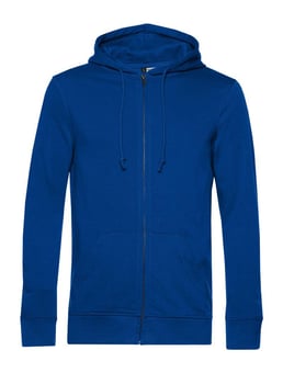 picture of B&C Men's Organic Zipped Hood 100% Cotton Faced - Royal Blue - BT-WU35B-RBLU