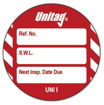 picture of Scafftag Unitag Safe Working Load Next Inspection Date Due Insert - Choice of Colours - SC-UNI-I