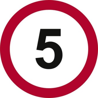 Picture of Spectrum 450mm Dia. Dibond 5mph Road Sign - With Channel - [SCXO-CI-14021]