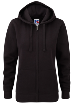 Picture of Russell Ladies' Authentic Zipped Hood - BLACK - BT-266F-BLK