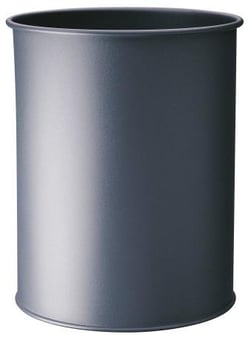 picture of Durable - Waste Basket Metal Round 15 L - 315 x 260 mm - Charcoal - [DL-330158]