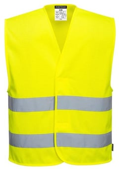 picture of Portwest - C374 -  MeshAir Hi-Vis Two Band Yellow Vest - [PW-C374YER]