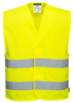 Picture of Portwest - C374 -  MeshAir Hi-Vis Two Band Yellow Vest - [PW-C374YER]
